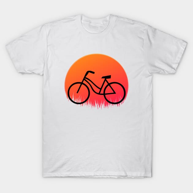 Cycling Retro Vintage Sunset Style T-Shirt by GameOn Gear